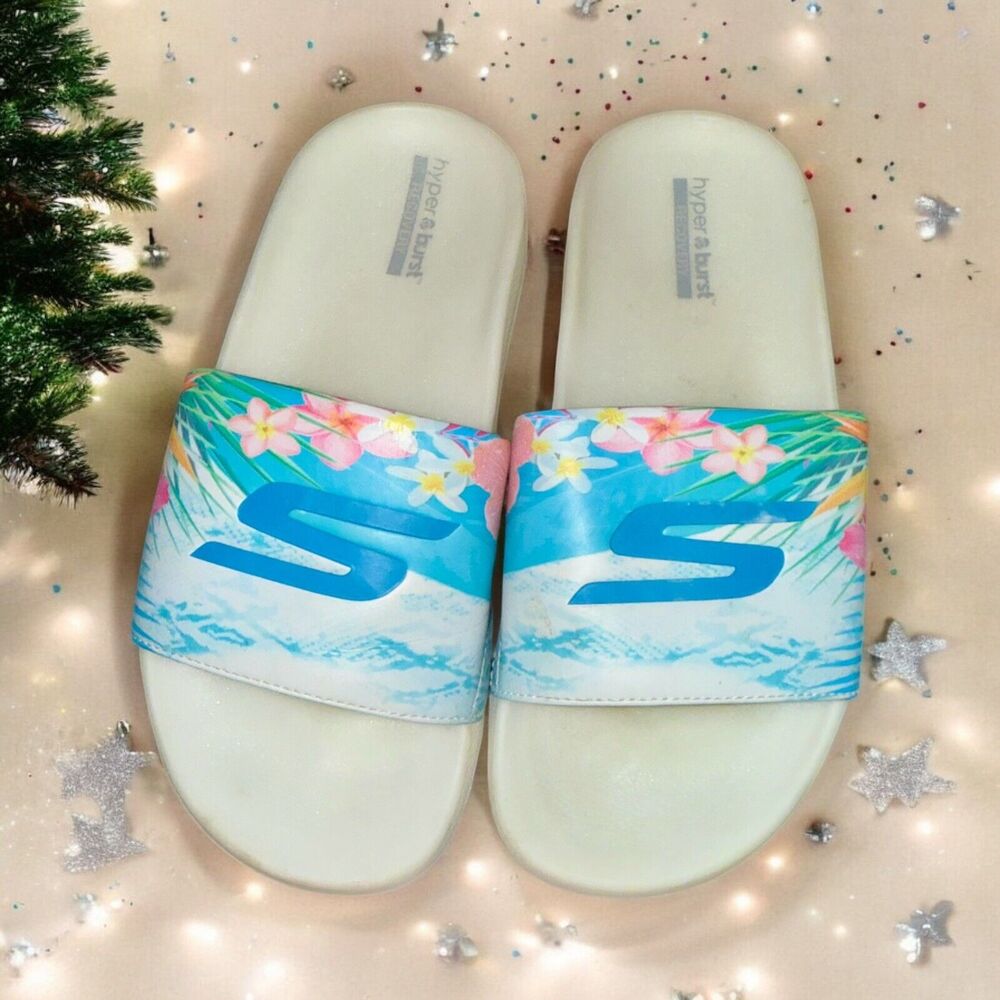 SKECHERS - WOMENS HYPER SLIDE - UNDER THE PALMS SANDALS